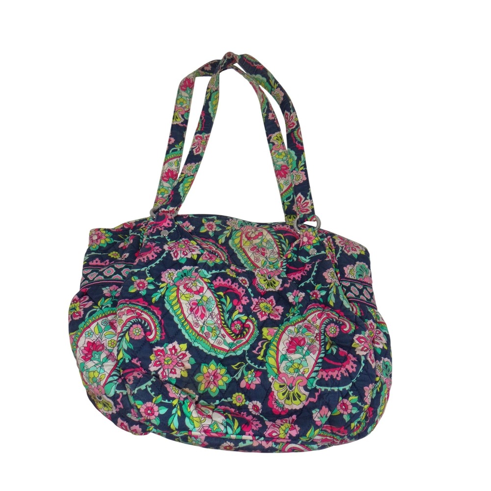 Vera Bradley Go Wild Paisley Quilted Cotton Tote Shoulder Bag 3542-c-pita
